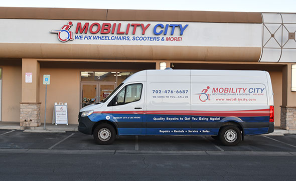 Mobility City of Las Vegas Showroom and Van